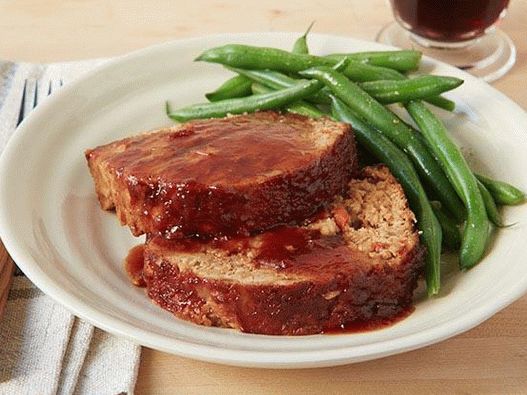 Foto di pane di carne di tacchino con salsa barbecue