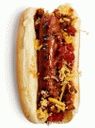 1. Hot dog con salsa di carne di peperoncino