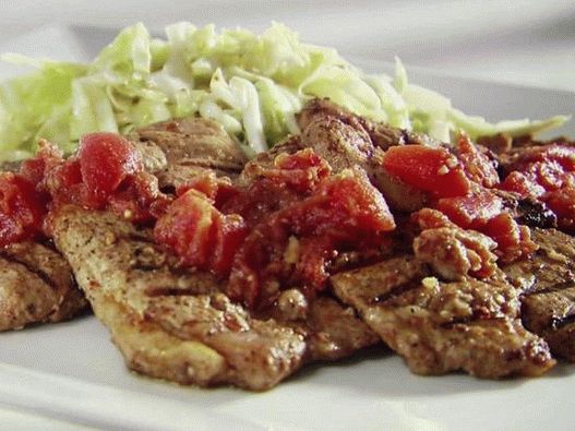 Foto Cotolette di maiale naturali alla griglia in stile tex-mex