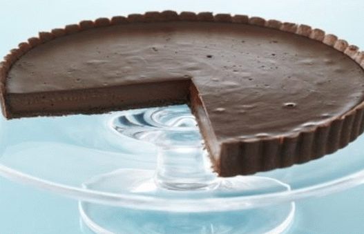 Crostata al cioccolato tenero per foto