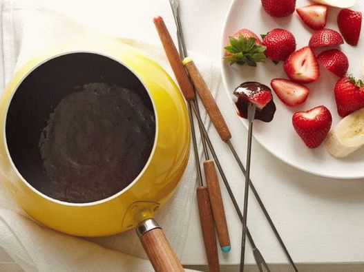 Foto fonduta di cioccolato ipocalorica