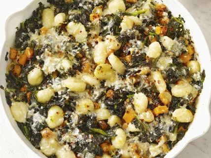 Foto di gnocchi con zucca e cavolo
