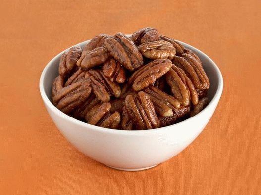 Foto di noci pecan in glassa di acero