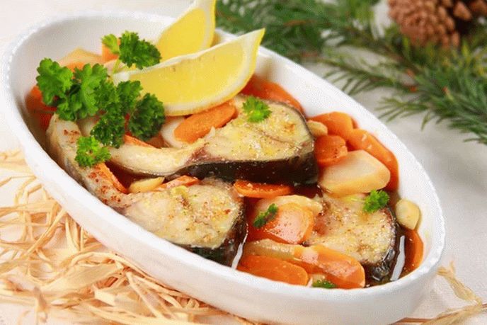 Carpa bollita con verdure