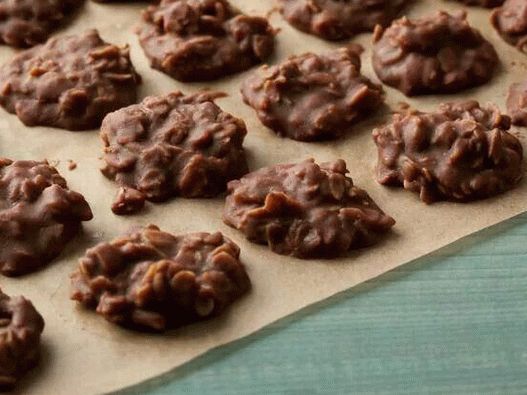 Foto Biscotti di farina d'avena senza farina, di burro di arachidi e cioccolato