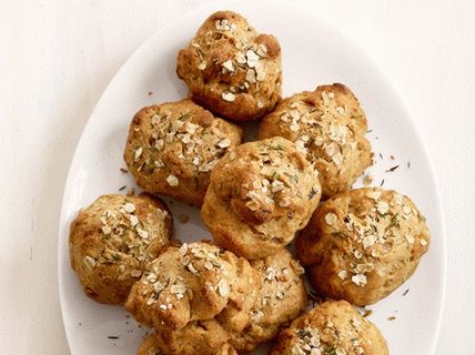 Foto biscotti di farina d'avena con timo
