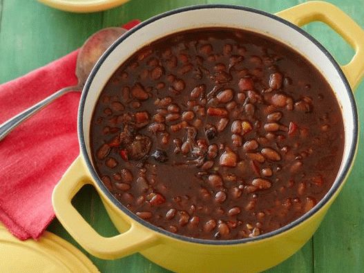 Foto di fagioli al forno in salsa barbecue