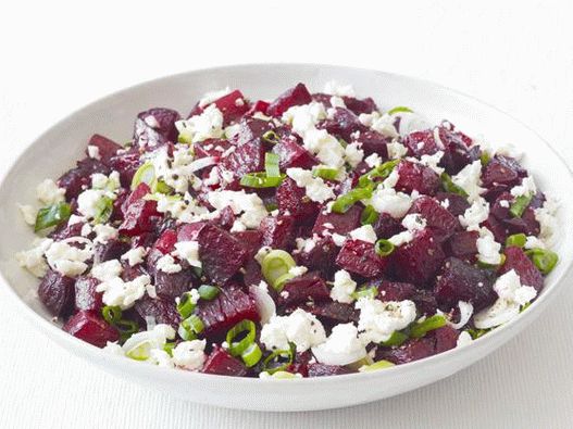 Foto di barbabietole al forno con formaggio feta Foto di barbabietole al forno con formaggio feta