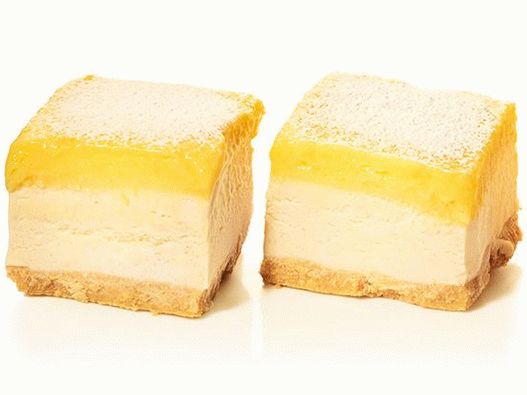 Torte fotografiche con gelato e crema al limone