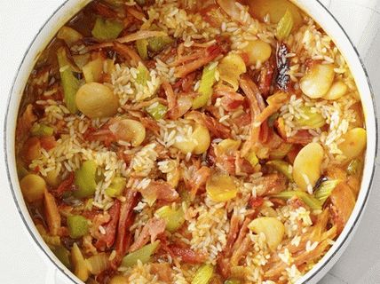 Photo Pilaf con prosciutto e fagioli