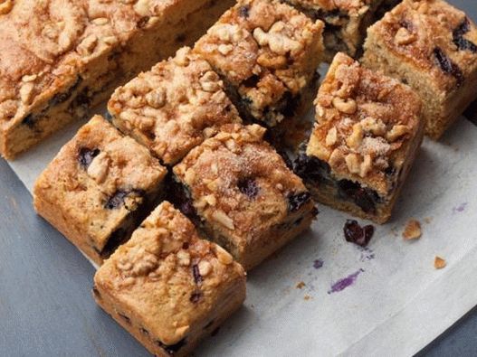 Torta al caffè con mirtilli