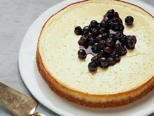 Torta ai mirtilli con yogurt greco