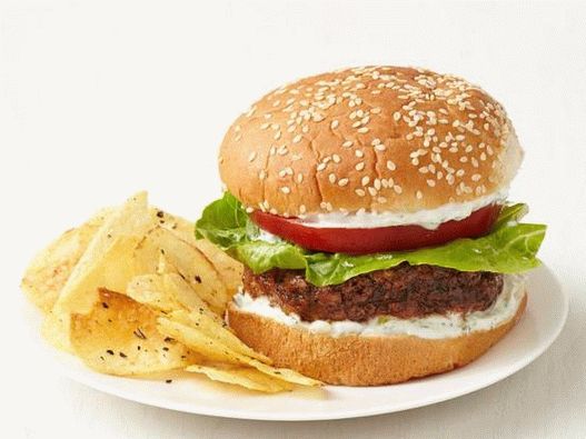 Foto del piatto - hamburger di tacchino mediterraneo