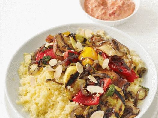 Foto del piatto - Verdure grigliate con couscous e salsa allo yogurt