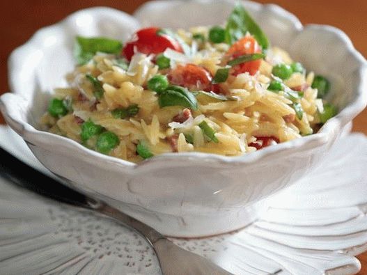 Foto del piatto - Crema di Orzo con piselli e prosciutto