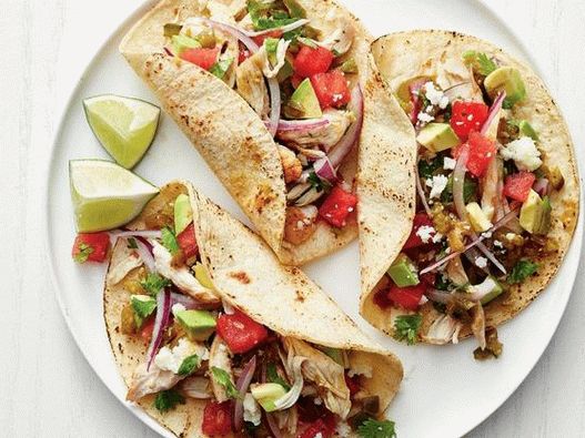 Foto del piatto - Tacos con pollo e anguria