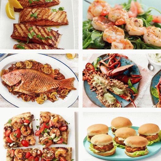 Ricette fotografiche per grigliare: salmone, gamberi e altri frutti di mare