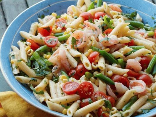 Foto - Insalata di pasta con gamberi scampi