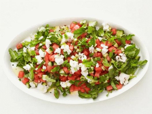 Foto del piatto - Insalata di anguria e cetriolo