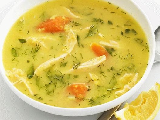 Zuppa di pollo con riso e condimento al curry