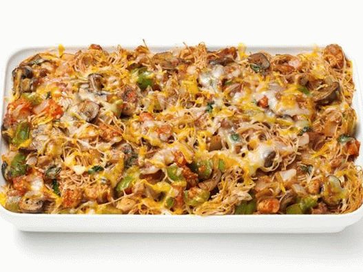 Capellini al forno con funghi