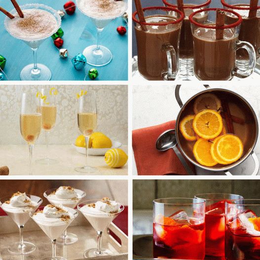 Ricette fotografiche per cocktail e drink durante le vacanze invernali