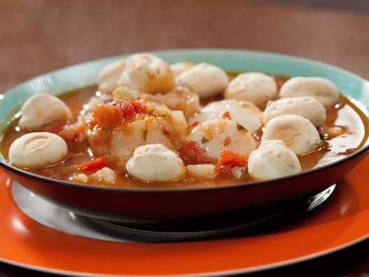 Foto Zuppa di pesca con baccalà e capesante
