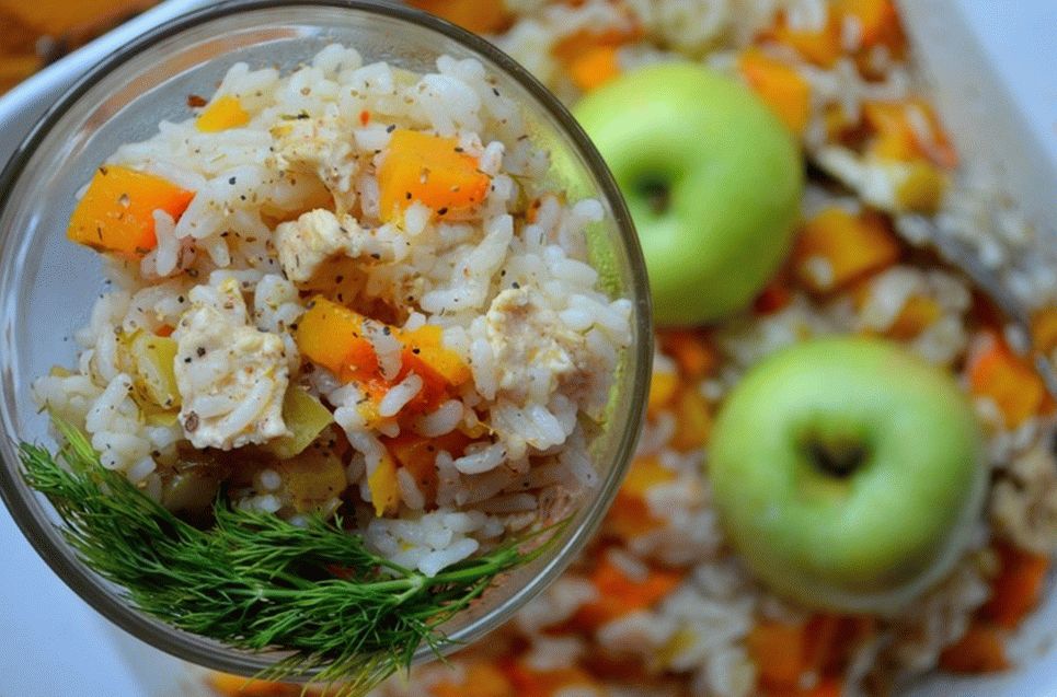 Spezzatino di riso con mele