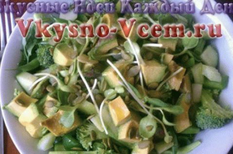 Insalata di germogli di girasole germinati