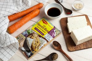 Insalata di tofu fritta