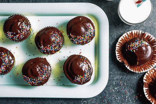 Foto Cupcakes al cioccolato e patate con glassa