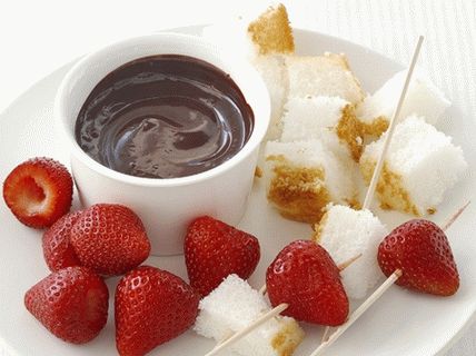 Foto fonduta di cioccolato