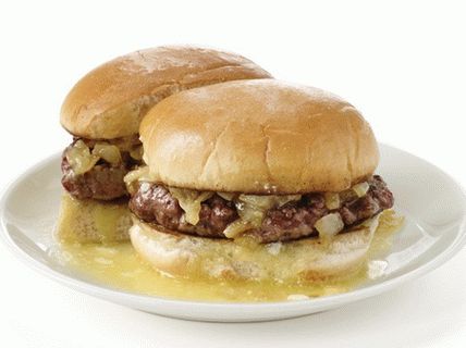 Photo Burger cremoso con cipolla