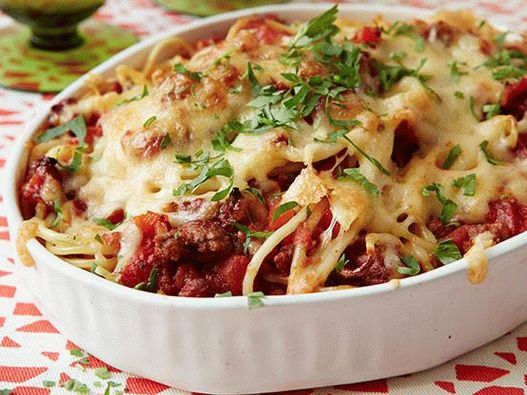 Foto di spaghetti al forno