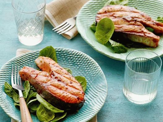 Bistecca di salmone con salsa hoisin