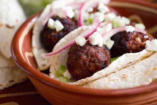 Foto di tacos con albondigas di polpette