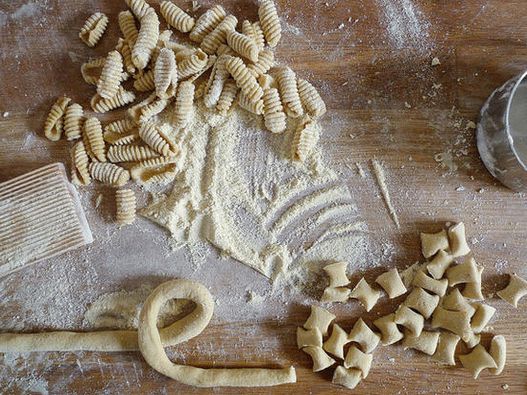 Impasto fotografico per pasta italiana fatta in casa