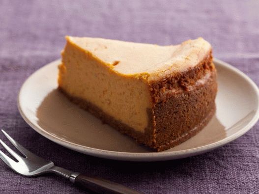 Cheesecake alla zucca con torta di biscotti integrali