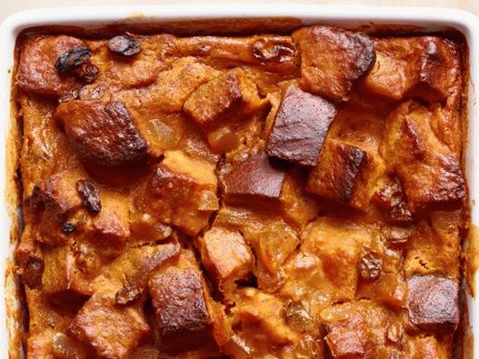 Foto di budino di pane allo zenzero e zucca