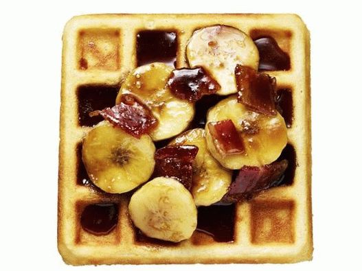 Banane caramellate e pancetta