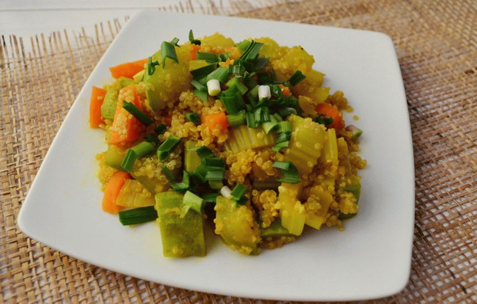 Verdure al vapore di quinoa