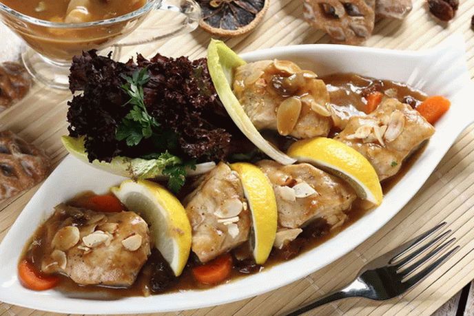 Carpa brasata con verdure