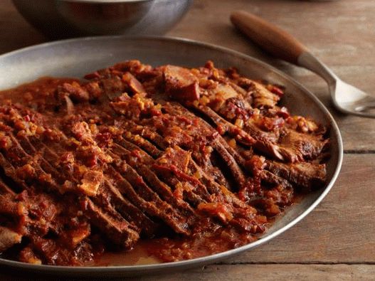 Foto di uno stufato di petto di manzo barbecue in stile Texas