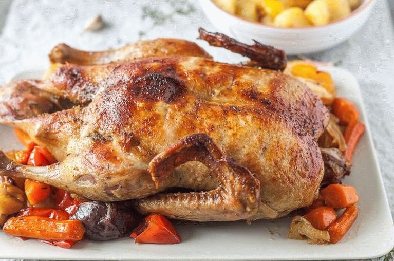 Anatra con verdure al forno