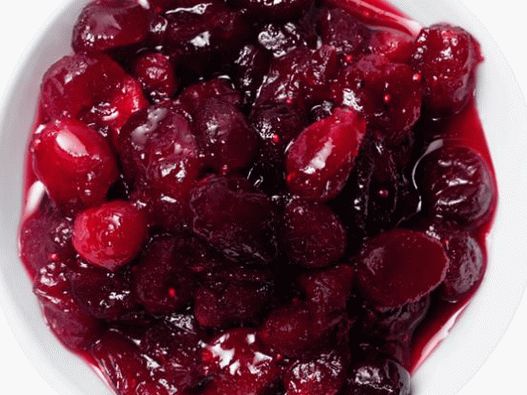 Foto deliziosa salsa di mirtilli rossi