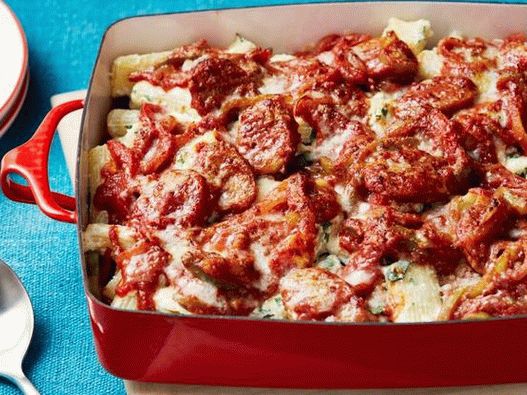 Foto Casseruola al forno con salsiccia di pollo e pollo