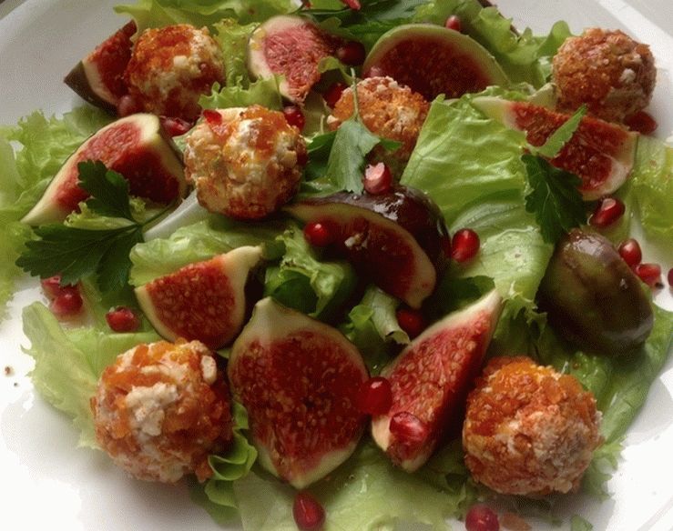 Insalata verde con fichi