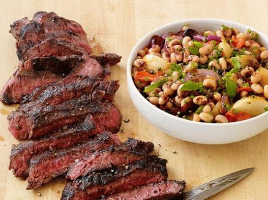 Bistecca di fagioli alla griglia con foto