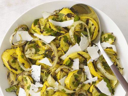 Foto zucchine gialle grigliate